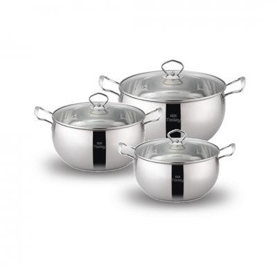 BỘ 3 NỒI INOX ĐÁY TỪ 4 ĐÁY BN99